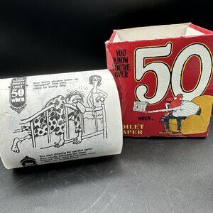 Humorous Novelty Toilet Paper You Know You're Over 50 Vtg 1992 Gag Gift Party